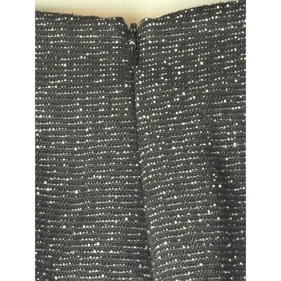 House Of CB Skirt Women Small Black‎ Tweed Draped Fringe Mini Sexy Preppy - Picture 6 of 10